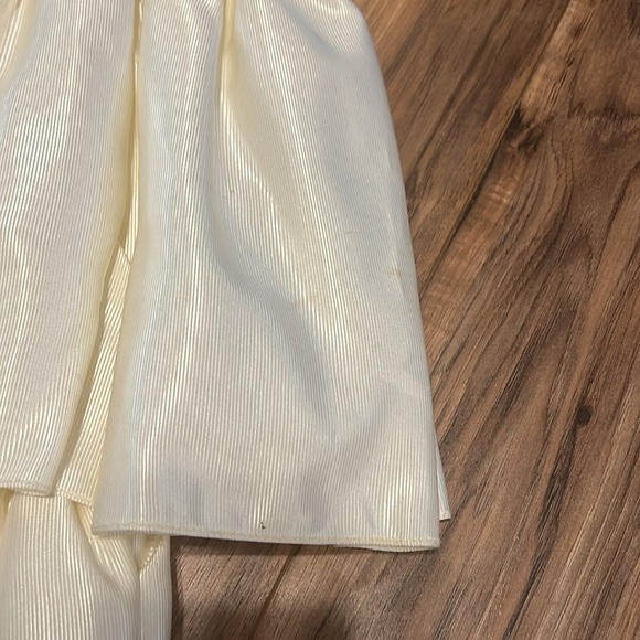 Vintage TD4 by Electra Ivory Strapless Ruffle Gown Size 9/10 – 80s Madonna Prom - Picture 10 of 14